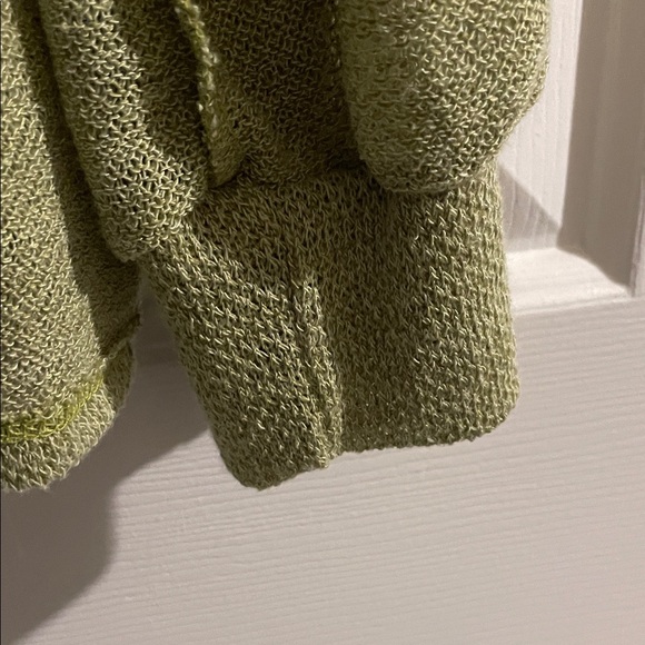 Ces Femme Olive Sweater with Patterned Sleeves - Picture 3 of 11